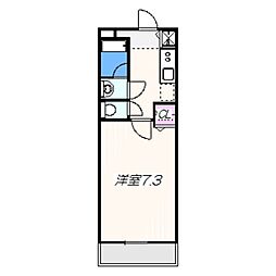 コート・エクラン光 1Kの間取図画像