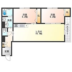 BJ,DA・VINCI 2LDKの間取図画像
