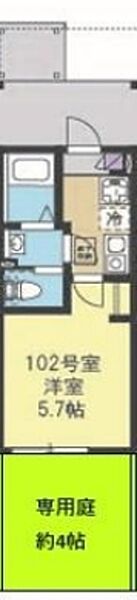 ウェルネスコート久地 102｜神奈川県川崎市多摩区長尾５丁目(賃貸アパート1K・1階・18.01㎡)の写真 その2