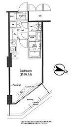 グランハイツ高田馬場 10階ワンルームの間取り