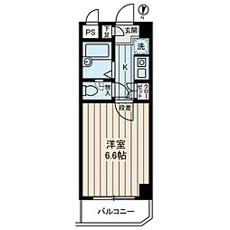 アセンズシティ2 1Kの間取図画像