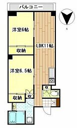 ステラ清水 2LDKの間取図画像