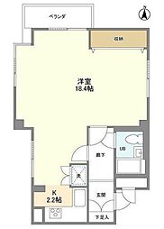 ホメスト池尻 ワンルームの間取図画像