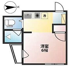 林ビル ワンルームの間取図画像