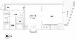 ヴァンベール青葉台 1DKの間取図画像