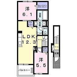 Roses 2LDKの間取図画像