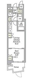 AIFLAT明大前 1LDKの間取図画像