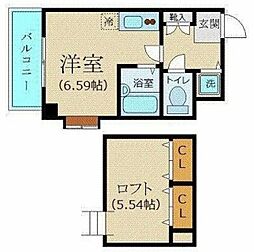 JR山手線 新橋駅 徒歩4分の賃貸マンション 6階1Kの間取り
