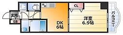 ノルデンタワー新大阪 1DKの間取図画像
