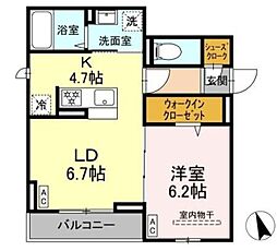 (仮称)前原東2丁目PJ 1LDKの間取図画像