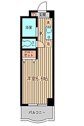 クラシコ鷺沼 1Kの間取図画像