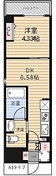 アーバンパーク東日暮里 1DKの間取図画像