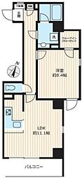 メトロフロント神田 1LDKの間取図画像