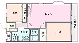 グリーンパレスケント 2LDKの間取図画像