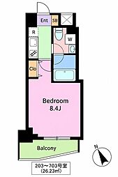 鷺宮第5ローヤル 1Kの間取図画像