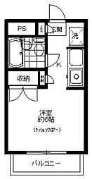 レイモンドハウス 1Kの間取図画像