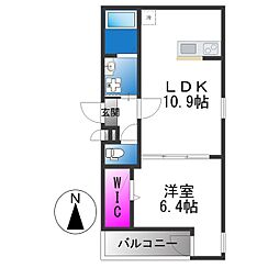 フジパレス今川II番館 1LDKの間取図画像