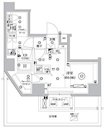 セジョリ東陽町 6階ワンルームの間取り