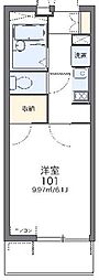レオパレスファルケ 1Kの間取図画像