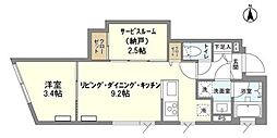 グランデ池袋本町 1SLDKの間取図画像