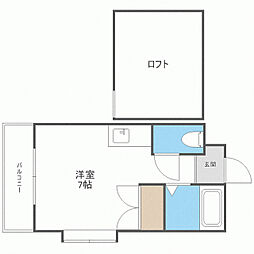 マキシム竹下 ワンルームの間取図画像