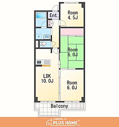 サンシティ広瀬 3LDKの間取図画像