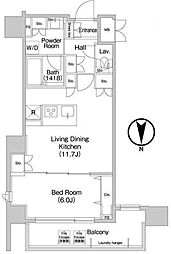コンフォリア麻布EAST 1LDKの間取図画像