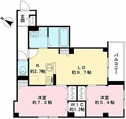 川口市戸塚2丁目マンション 2LDKの間取図画像
