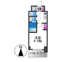 S-RESIDENCE布施aventra 1Kの間取図画像