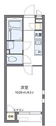 MaisondeCiel 1Kの間取図画像
