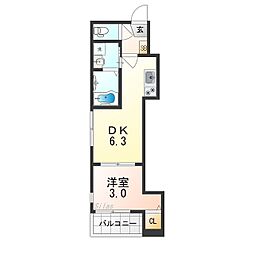 ハーモニーテラス加美東 1DKの間取図画像