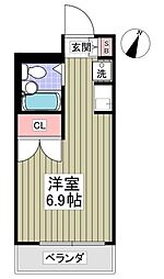 リエス習志野台 ワンルームの間取図画像