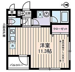 サン・ルミエール ワンルームの間取図画像