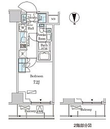 パークアクシス池袋 1Kの間取図画像