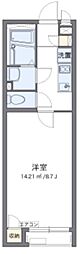 クレイノトワアモーレ 1Kの間取図画像