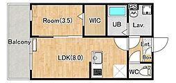 ジーメゾン座間ザミール 1LDKの間取図画像