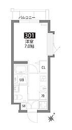 JOYTERRACESENGAWA 1Kの間取図画像