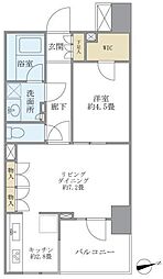 フォルム四谷外苑東 1LDKの間取図画像