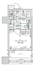 ローレルタワールネ浜松町 1Kの間取図画像