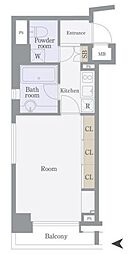 ミディアス渋谷WEST 1Kの間取図画像