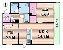 シャーメゾン深江北 2階