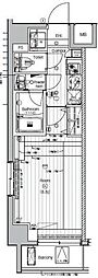ルミードキューブ菊川プレミアム 1Kの間取図画像