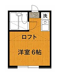 メゾンエリカ 1Kの間取図画像