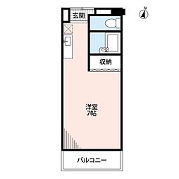 グリーンハイム瓜生 ワンルームの間取図画像