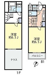 ルーブル中野富士見町伍番館 2Kの間取図画像