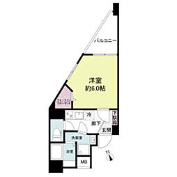 JR東海道・山陽本線 兵庫駅 徒歩7分の賃貸マンション 2階1Kの間取り