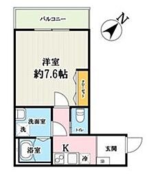 キャメル川越 都Ａ 3階1Kの間取り