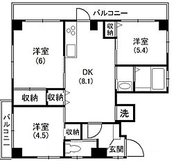 神谷ビル 3DKの間取図画像