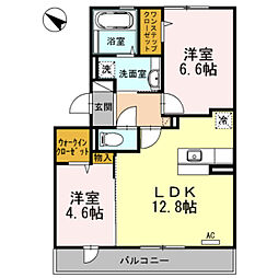 トリフォリウム 2LDKの間取図画像