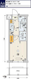 SKYCOURT渋谷北参道 1Kの間取図画像